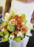 Green Orchids Coral Accents